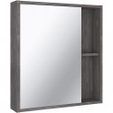 Зеркальный шкаф 60x65 см железный камень L/R Runo Эко 00-00001325