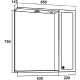 Зеркальный шкаф 65x75 см мятный R Runo Римини 00-00001277