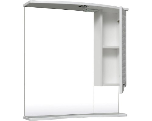 Зеркальный шкаф 75x80 см белый R Runo Милано УТ000002098