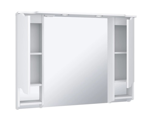 Зеркальный шкаф 105x80 см белый Runo Стиль 00000001119