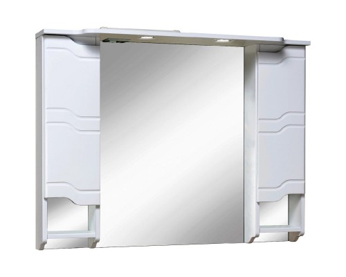 Зеркальный шкаф 105x80 см белый Runo Стиль 00000001119