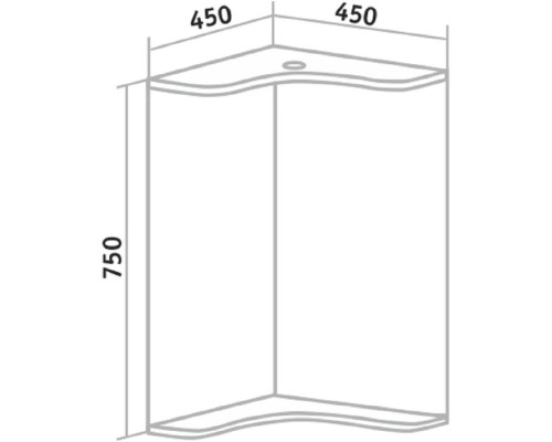 Зеркало 45x75 см белый Runo Классик УТ000004163