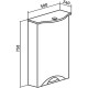 Зеркальный шкаф 50x75 см белый R Runo Ибица 00000001075