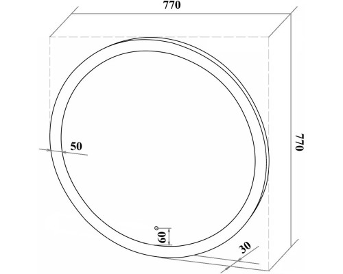 Зеркало 77x77 см Runo Руан 00-00001291