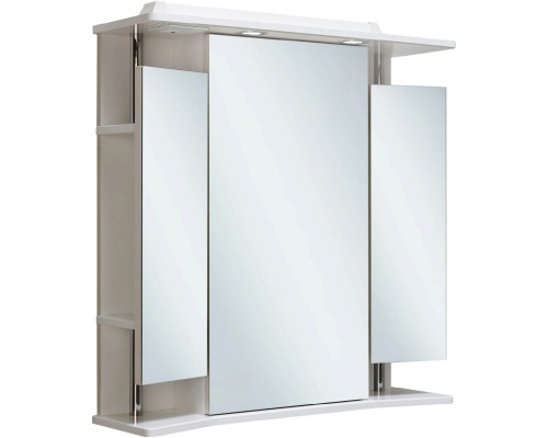 Зеркальный шкаф 75x80 см белый Runo Валенсия 00000000019