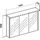 Зеркальный шкаф 105x70 см белый Runo Лира 00-00000254