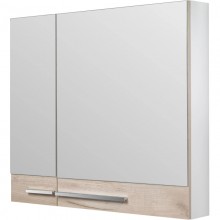 Зеркальный шкаф 85x75 см дуб крафт/белый Runo Вудлайн 00-00001348