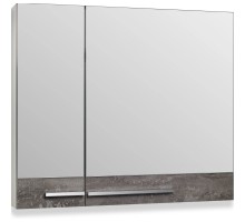 Зеркальный шкаф 85x75 см железный камень/белый Runo Вудлайн 00-00001347