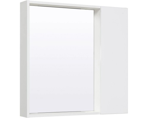 Зеркальный шкаф 75x75 см серый бетон/белый L/R Runo Манхэттен 00-00001045