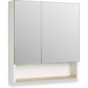 Зеркальный шкаф 60x65 см дуб крафт/белый Runo Бари 00-00001382