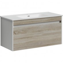 Тумба дуб бардолино/белый глянец 99 см Sancos Smart SM100E