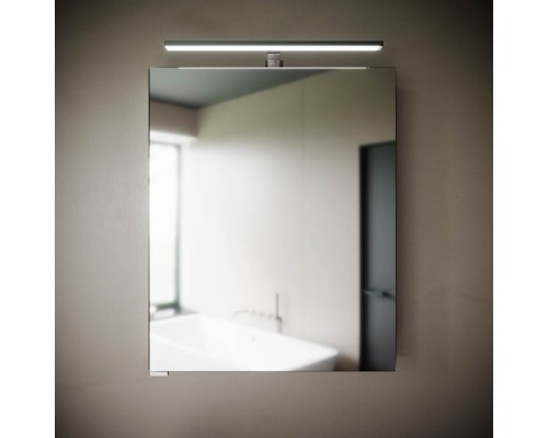 Зеркальный шкаф 60x74 см алюминий R Sancos Hilton Z600