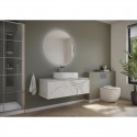 Комплект мебели белый мрамор 119,9 см Sancos Stone ST120SV + CN5023 + SF900