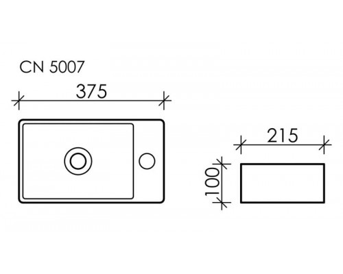 Тумба с раковиной дуб чарльстон 37,5 см Sancos Mini MN35ECHR + CN5007