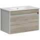 Комплект мебели дуб бардолино/белый глянец 81 см Sancos Smart SM80E + CN7005 + AR800