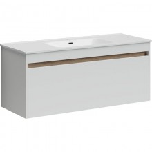 Тумба с раковиной белый глянец 121 см Sancos Smart SM120-1W + CN7006