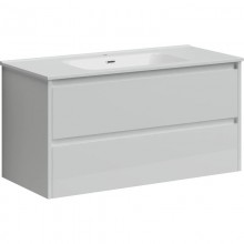 Тумба с раковиной белый глянец 101 см Sancos Libra LB100W + CN7003