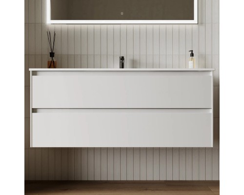 Комплект мебели белый глянец 121 см Sancos Cento CN120-1W + CN7006 + CI1200