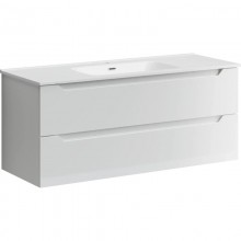 Тумба с раковиной белый глянец 121 см Sancos Norma 2.0 NR2.0120-1W + CN7006