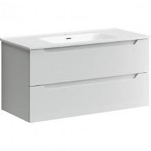 Тумба с раковиной белый глянец 101 см Sancos Norma 2.0 NR2.0100W + CN7003