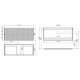 Комплект мебели серый матовый 121 см Sancos Snob T SNT120SM + CN7017 + CI1200
