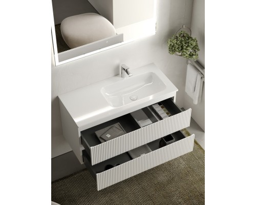 Комплект мебели белый матовый 101 см Sancos Snob R SNR100RW + CN7015 + CI1000