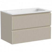 Тумба с раковиной бежевый матовый 81 см Sancos Snob R SNR80CE +  CN7012
