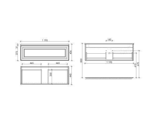 Тумба белый матовый 119,5 см Sancos Very VR120W