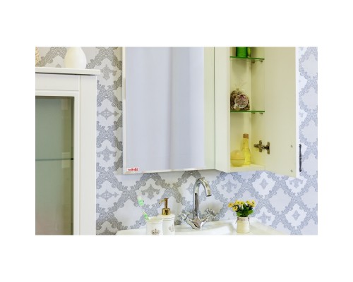 Зеркальный шкаф 59,6x71 см белый матовый R Sanflor Глория C000005686