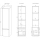 Пенал подвесной ателье светлый/белый глянец L Sanflor Калипсо C03879