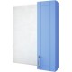 Зеркальный шкаф 59,6x71 см голубой матовый R Sanflor Глория C000005687