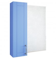 Зеркальный шкаф 59,6x71 см голубой матовый L Sanflor Глория C000005828