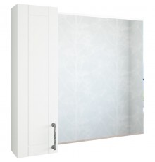 Зеркальный шкаф 82,2x71 см белый матовый L Sanflor Глория C000005758
