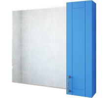 Зеркальный шкаф 82,2x71 см голубой матовый R Sanflor Глория C000005692