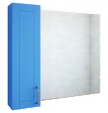 Зеркальный шкаф 82,2x71 см голубой матовый L Sanflor Глория C000005831