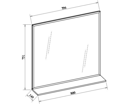 Зеркало 80x75,1 см белый глянец Sanflor Одри H0000001157