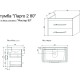 Тумба с раковиной швейцарский вяз/белый глянец 81 см Sanflor Ларго C0002123 + 4640021064733