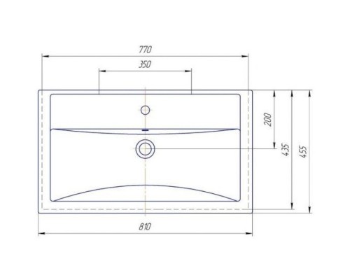 Тумба с раковиной швейцарский вяз 81 см Sanflor Ларго C0002119 + 4640021064733