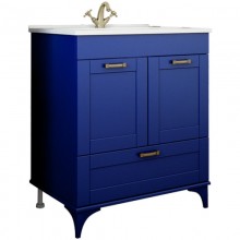 Тумба с раковиной индиго матовый 75 см Sanflor Ванесса C000005883 + 4640021062210