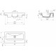 Тумба с раковиной дуб крафт золотой/черный матовый 60,5 см Sanflor Выборг C16293 + UM-MOD60SL/1