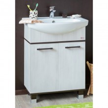 Тумба с раковиной венге/северное дерево светлое 76 см Sanflor Толедо H0000001277 + 4620008197371