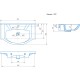 Комплект мебели венге/северное дерево светлое 76 см Sanflor Толедо H0000001277 + 4620008197371 + H0000001262