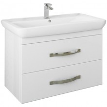 Тумба с раковиной белый глянец 80 см Sanflor Одри H0000001103 + 1.WH30.2.084