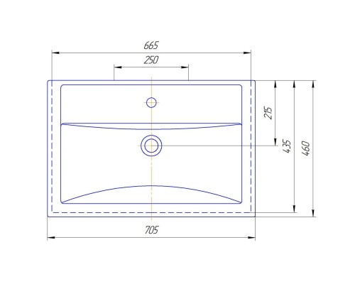 Комплект мебели белый глянец 70,5 см Sanflor Анкона C0000002170 + 4620008197746 + C0000002156