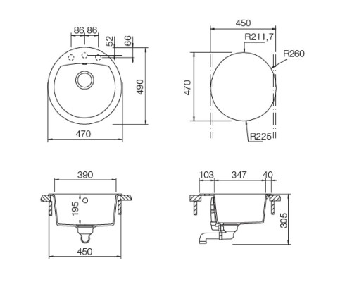 Кухонная мойка Schock Eclipse 45 эверест 700665