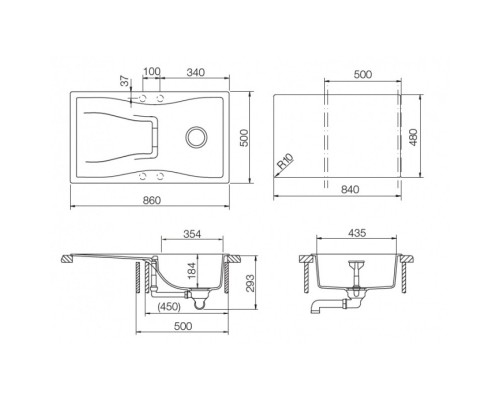 Кухонная мойка Schock Waterfall 45D магма 700554