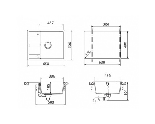 Кухонная мойка Schock Optima 50D оникс 700793