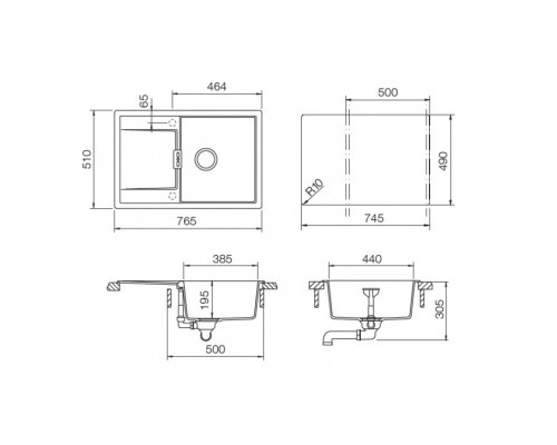 Кухонная мойка Schock Eton 50D аворио 700606