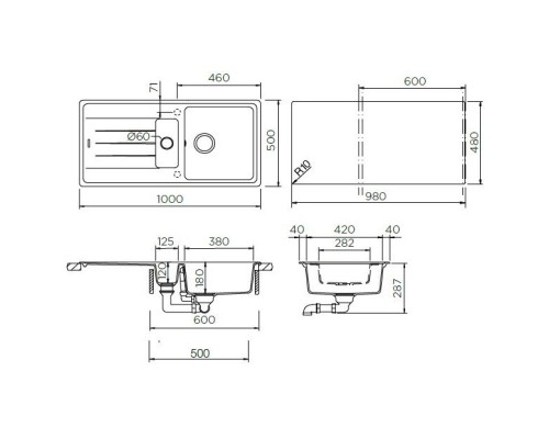 Кухонная мойка Schock Element 60D оникс 700949