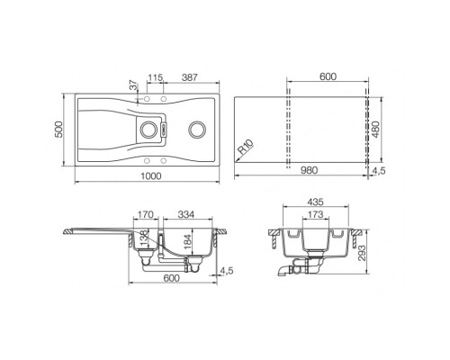 Кухонная мойка Schock Waterfall 60D аворио 700106